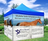 Sole-Zelt-Box mit bedruckten hochwertigen Windschutznetzen